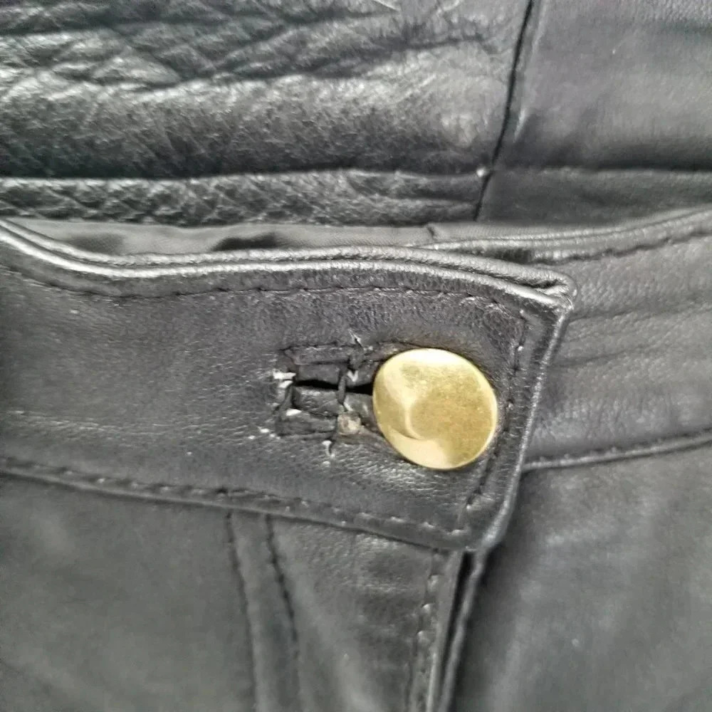 LEATHER Pants  High Rise Tall Fit 30 - Picture 6 of 13